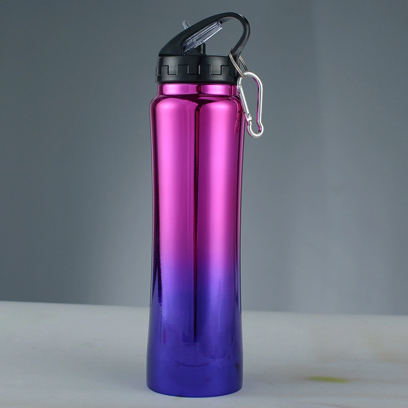 500ml New-Design Double Wall Stainless Steel Vacuum Flask Portable Water Bottle for Outdoor Sport Activity with Straw Lid