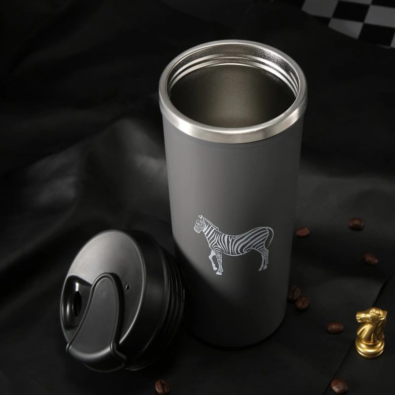 16oz Double Wall Stainless Steel Cup Travel Coffee Suction Mug